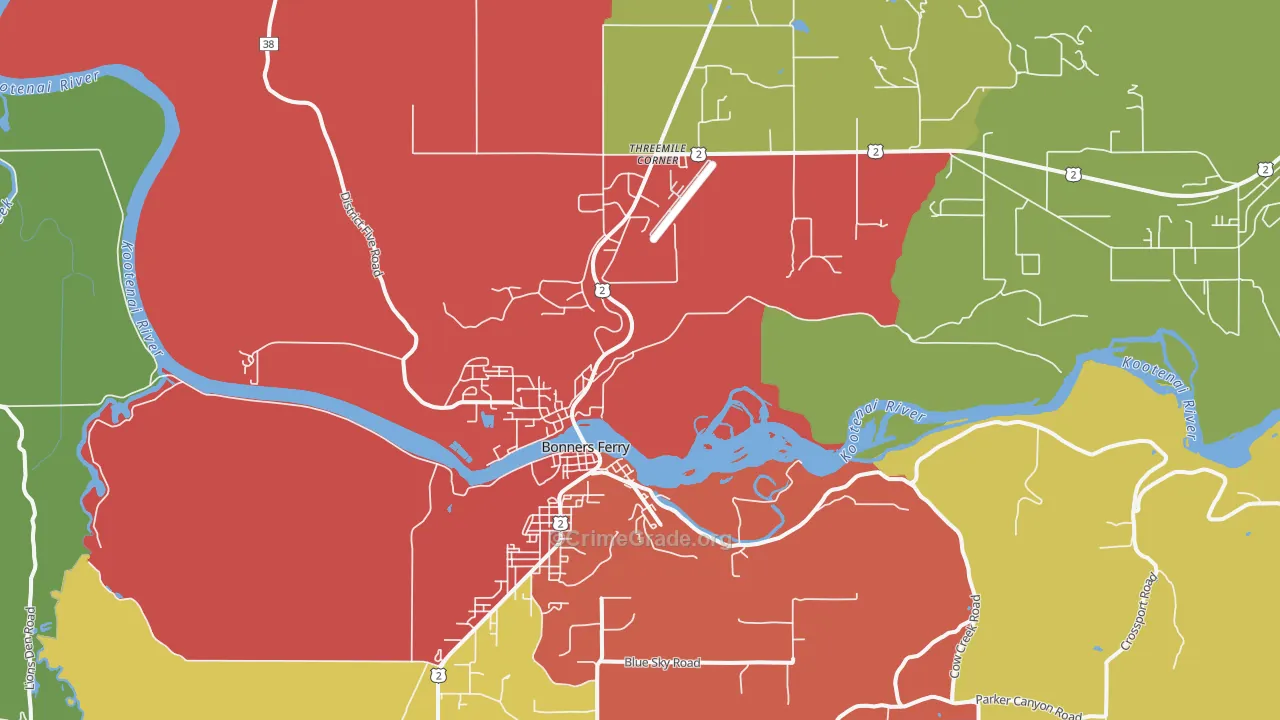 Threemile Corner, ID Map of Assault Rates