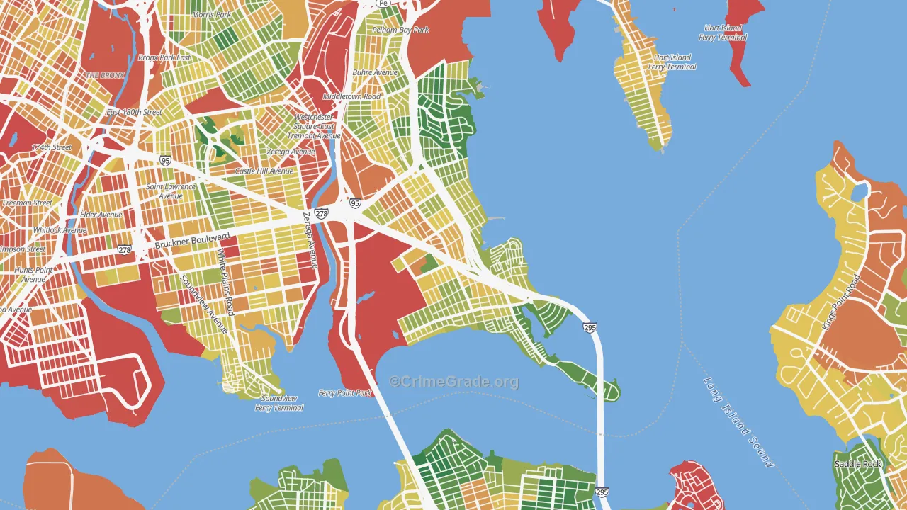Throgs Neck-Edgewater Park, Bronx, NY Map of Assault Rates