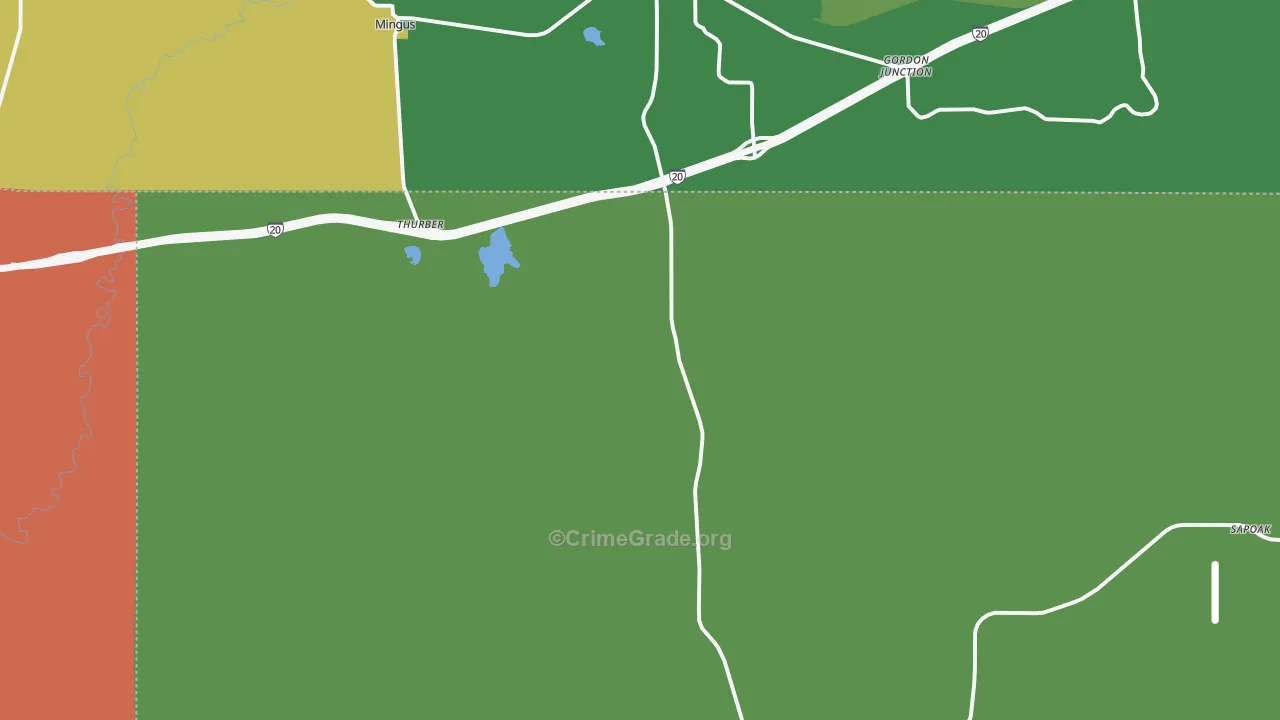 Thurber, TX Map of Assault Rates