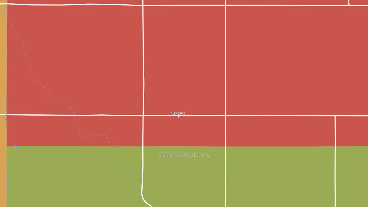 Thurston, NE Map of Assault Rates