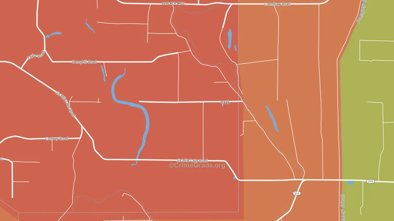 Tibbs, MS Map of Assault Rates
