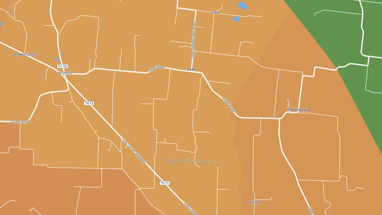 Tibbs, TN Map of Assault Rates