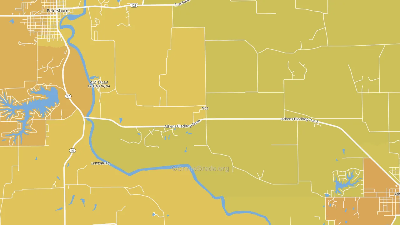 Tice, IL Map of Assault Rates