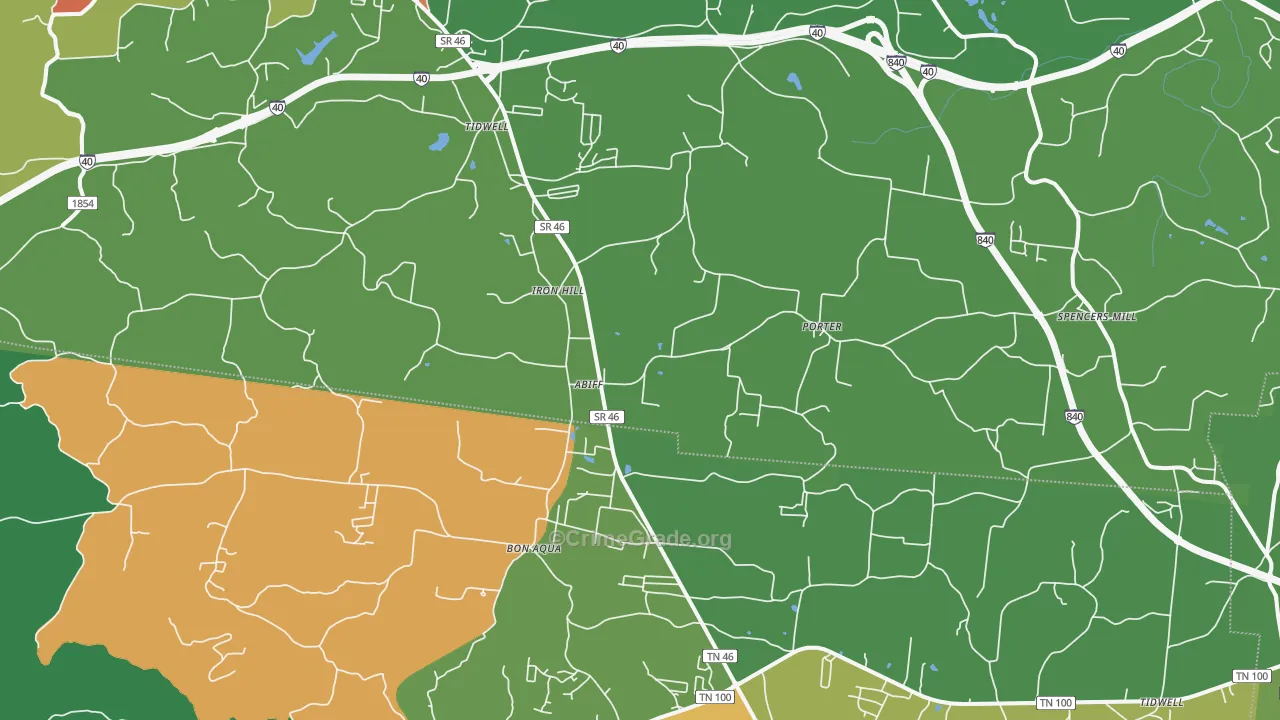 Tidwell, TN Map of Assault Rates