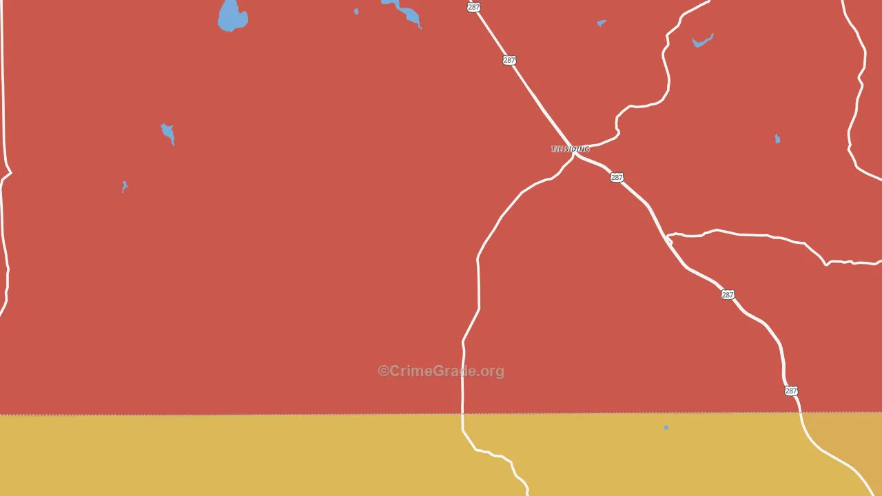 Tie Siding, WY Map of Assault Rates