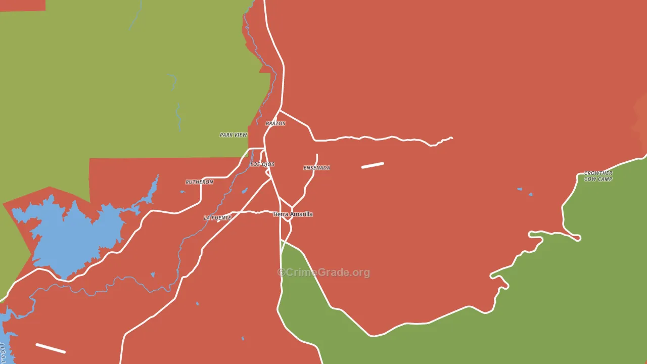 Tierra Amarilla, NM Map of Assault Rates