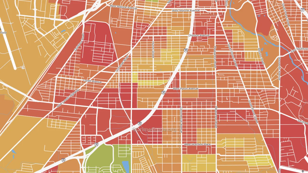 Tierra Linda, San Antonio, TX Map of Assault Rates
