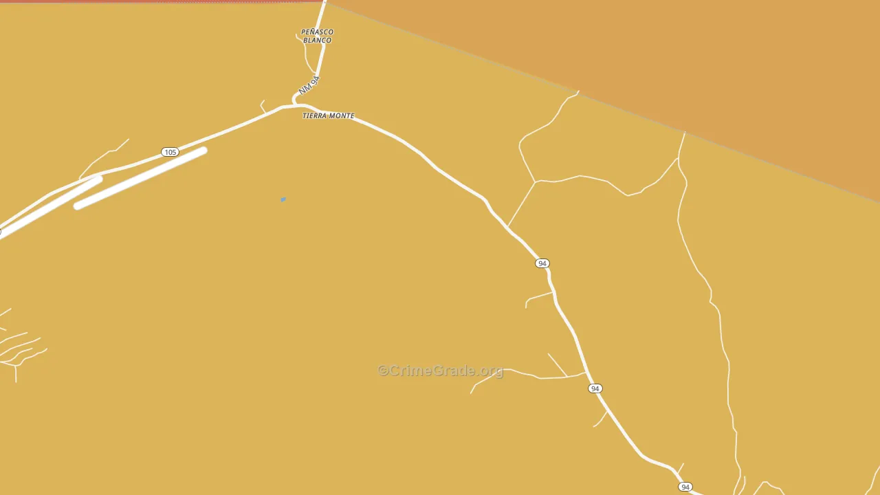 Tierra Monte, NM Map of Assault Rates
