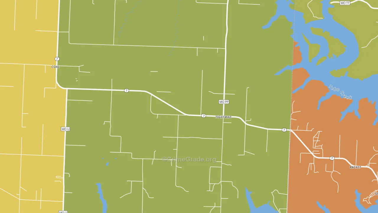 Tightwad, MO Map of Assault Rates