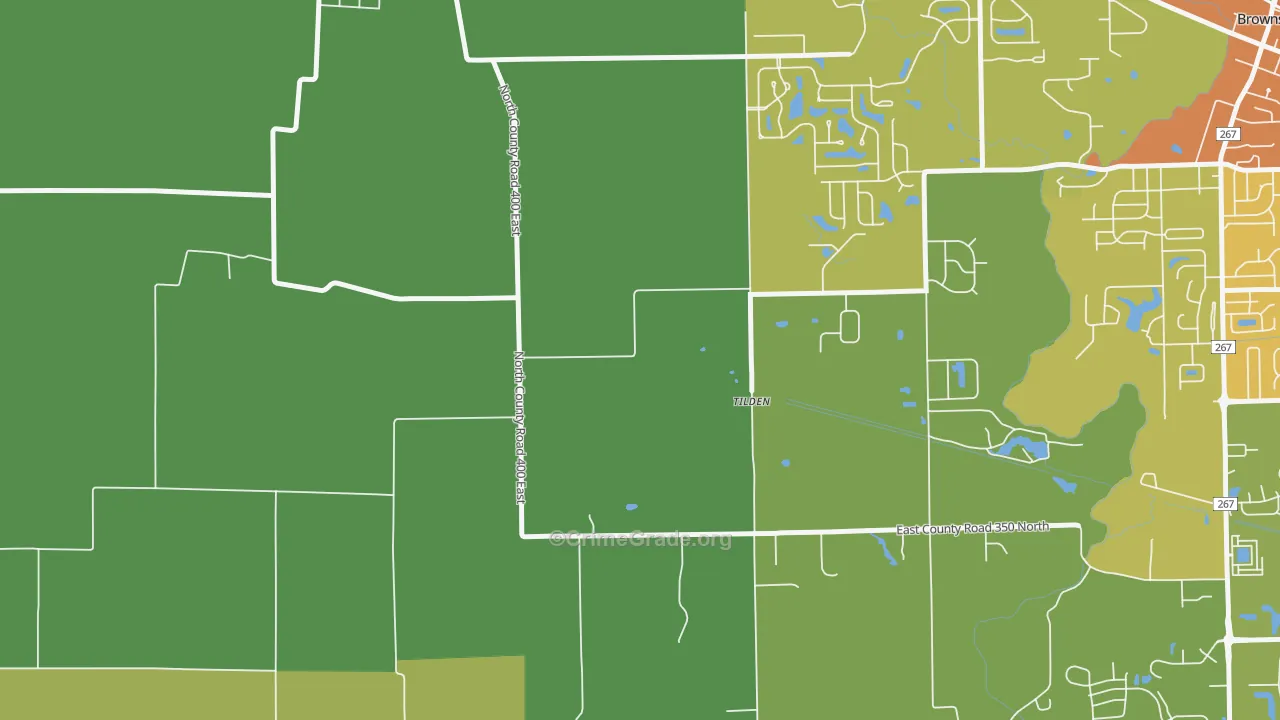 Tilden, IN Map of Assault Rates