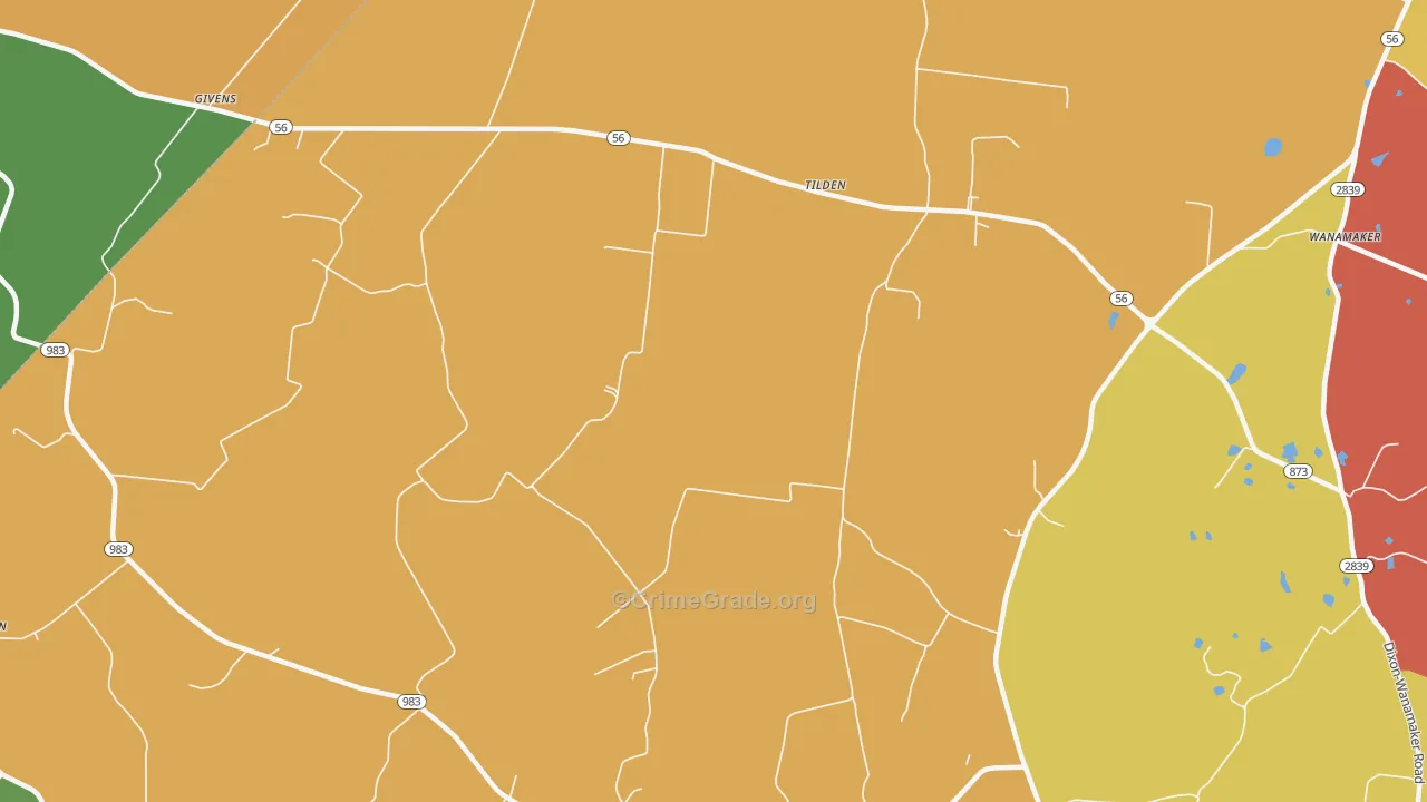 Tilden, KY Map of Assault Rates