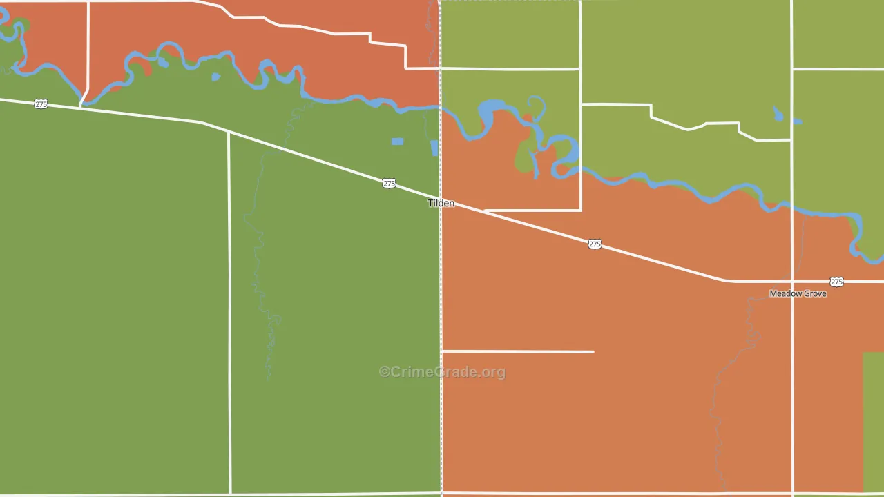 Tilden, NE Map of Assault Rates