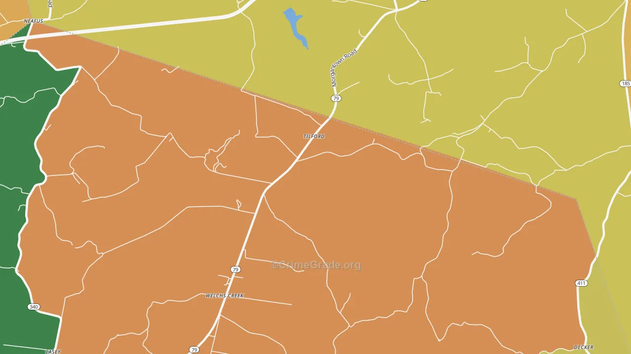 Tilford, KY Map of Assault Rates