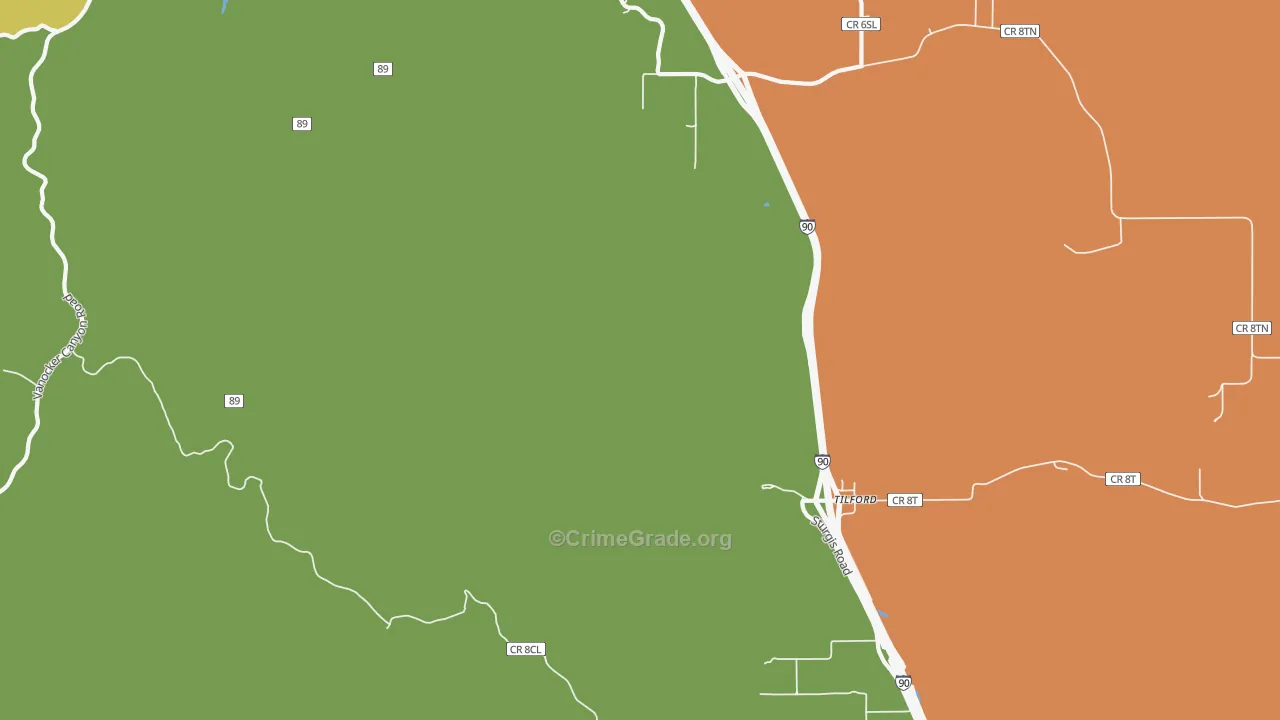 Tilford, SD Map of Assault Rates