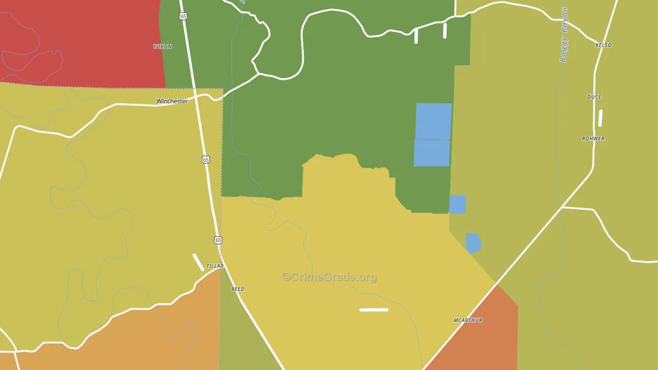 Tillar, AR Map of Assault Rates