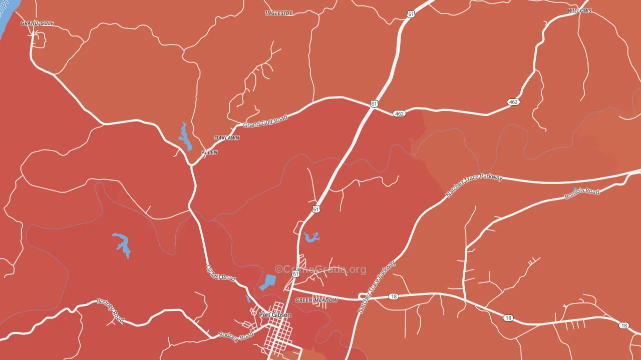 Tillman, MS Map of Assault Rates