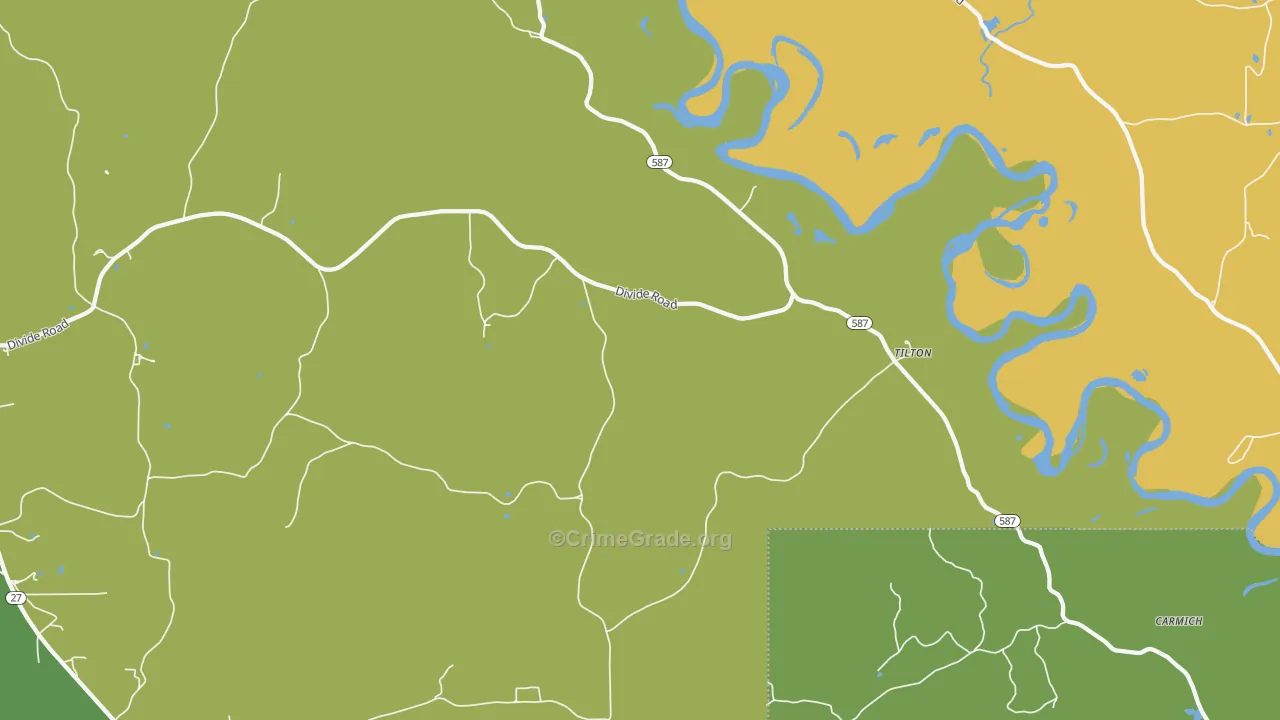 Tilton, MS Map of Assault Rates