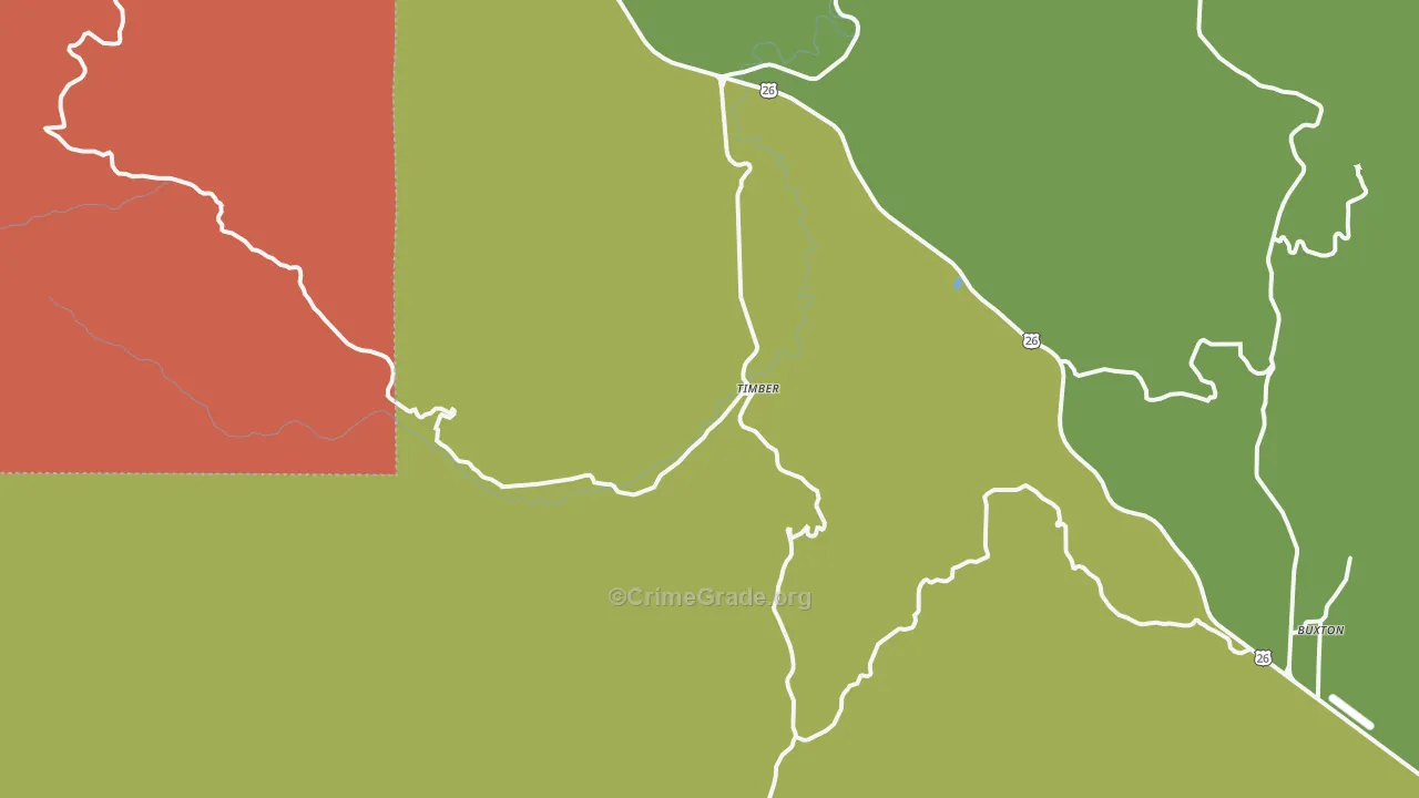 Timber, OR Map of Assault Rates