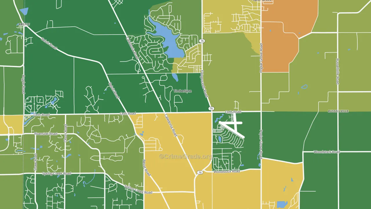 Timberlane, IL Map of Assault Rates