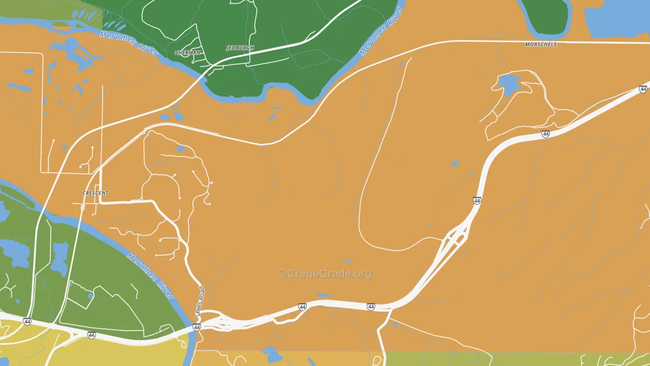 Times Beach, MO Map of Assault Rates