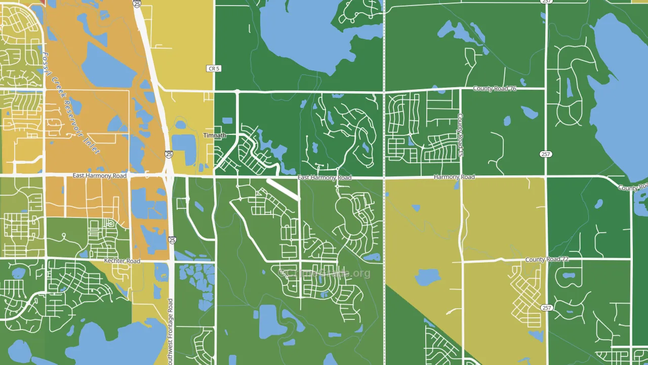 Timnath, CO Map of Assault Rates