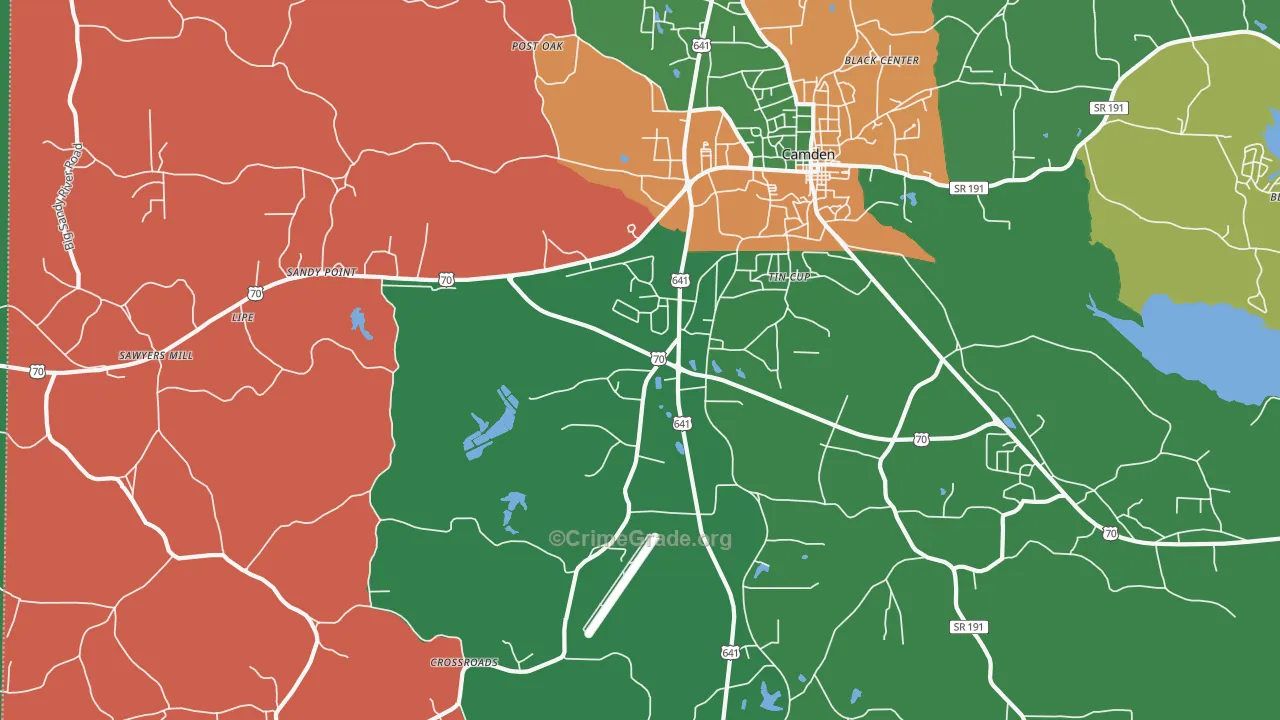 Tin Cup, TN Map of Assault Rates