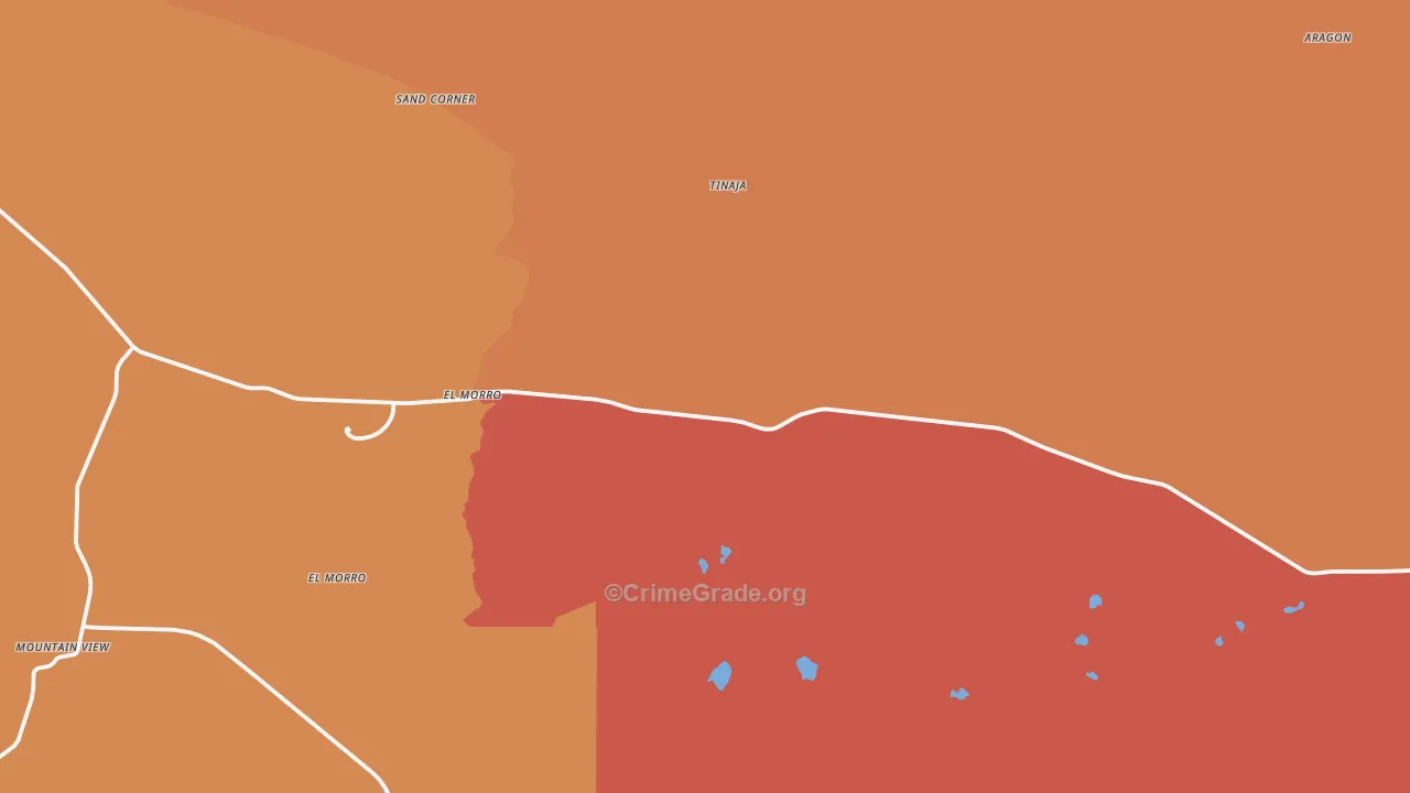 Tinaja, NM Map of Assault Rates