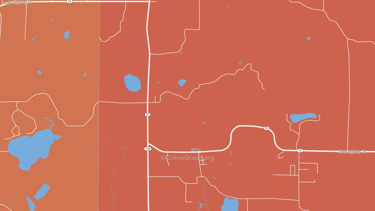 Tipler, WI Map of Assault Rates