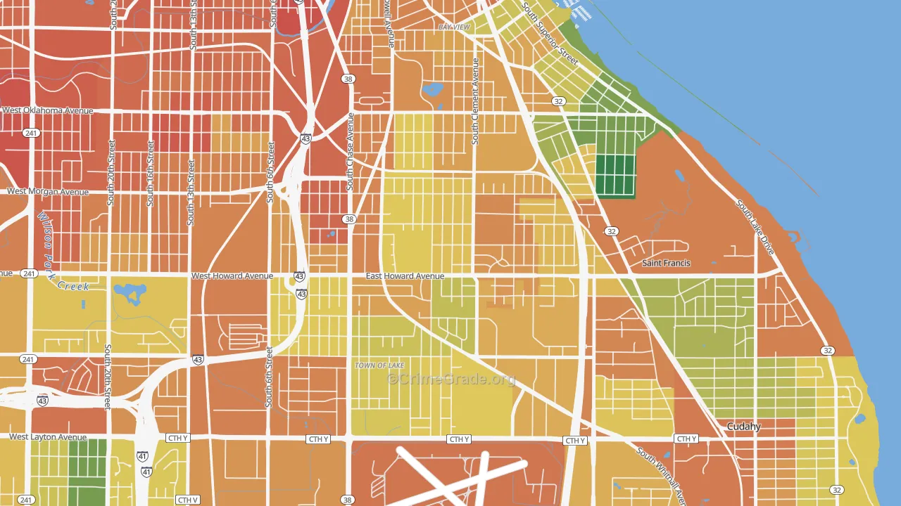 Tippecanoe, Milwaukee, WI Map of Assault Rates