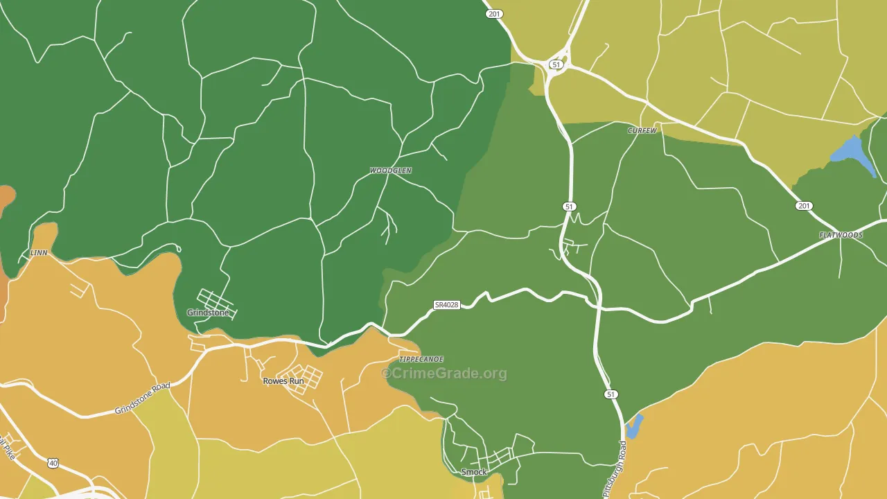 Tippecanoe, PA Map of Assault Rates