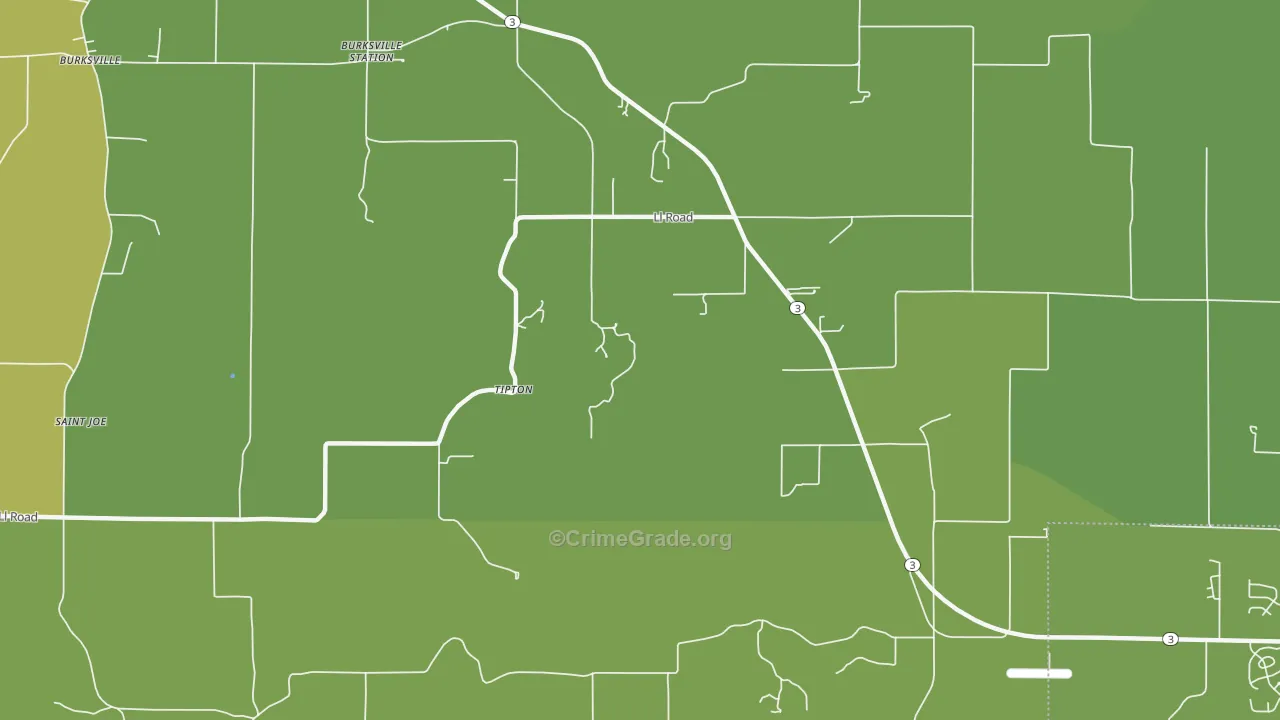 Tipton, IL Map of Assault Rates