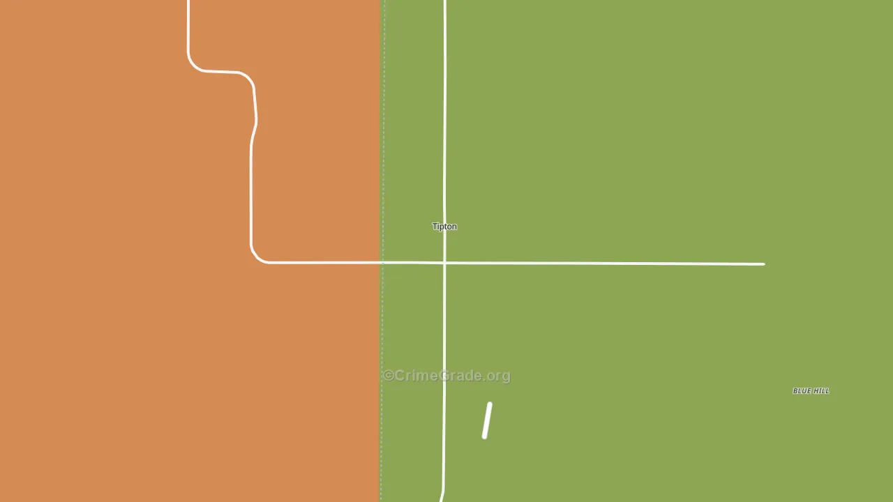 Tipton, KS Map of Assault Rates