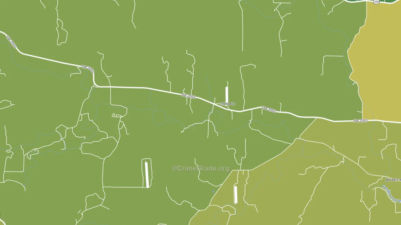 Tivydale, TX Map of Assault Rates