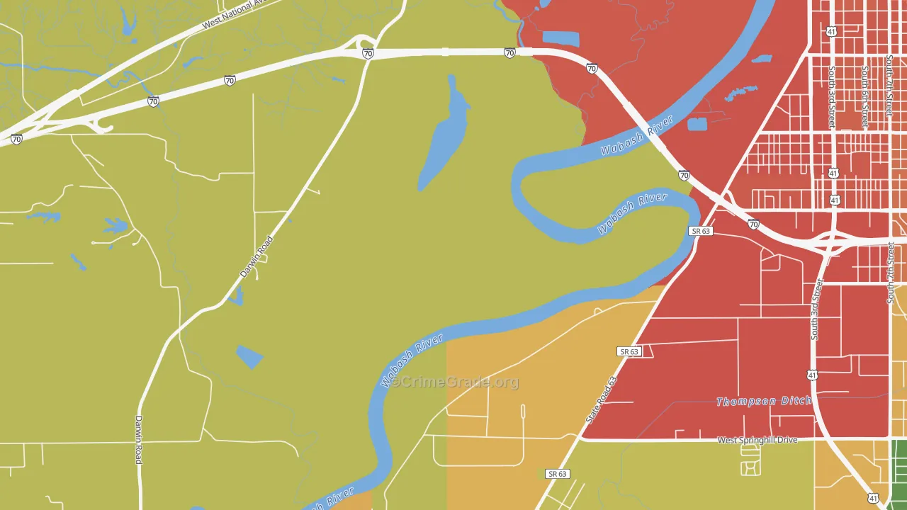 Toad Hop, IN Map of Assault Rates