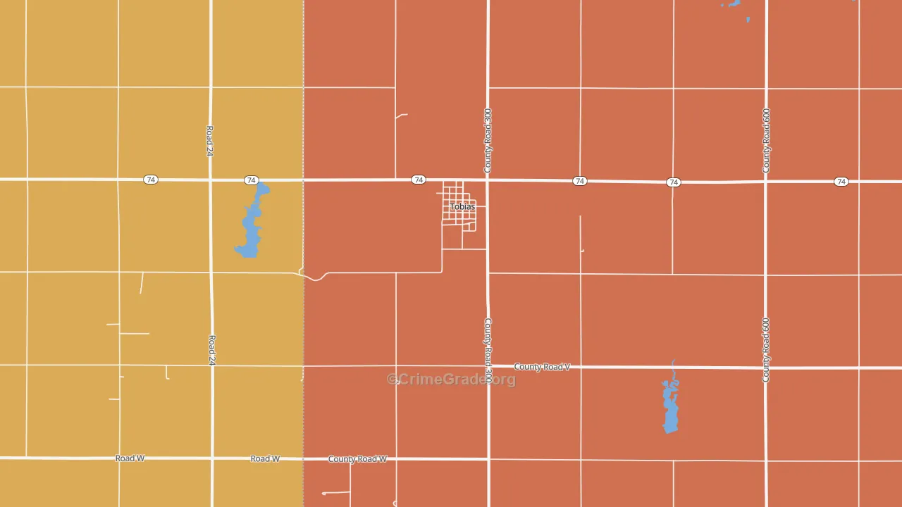 Tobias, NE Map of Assault Rates