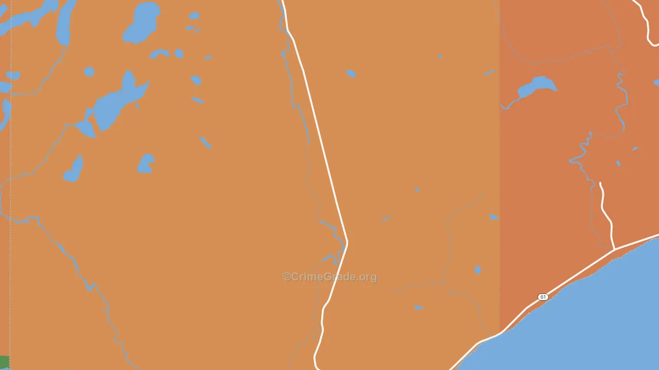 Tofte, MN Map of Assault Rates