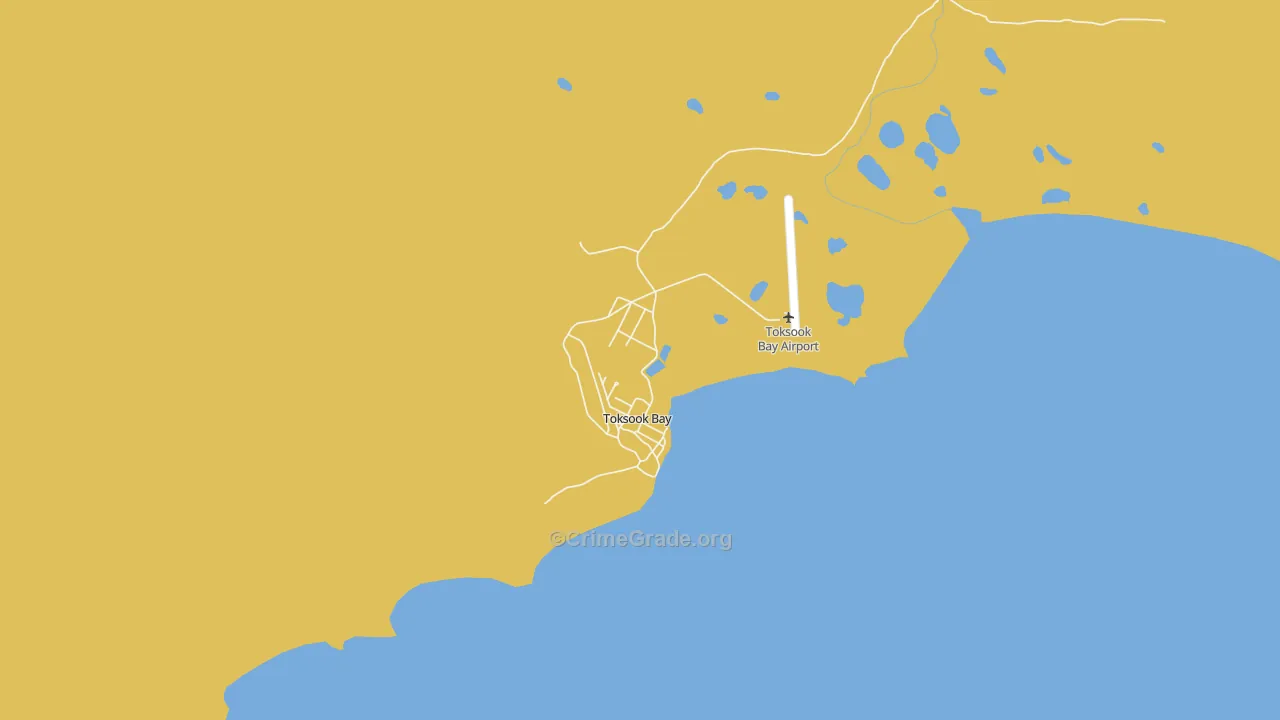 Toksook Bay, AK Map of Assault Rates