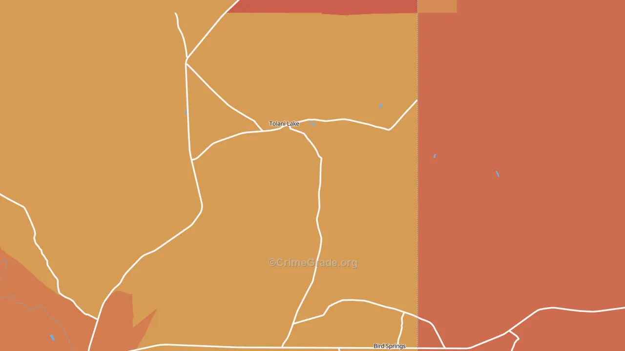 Tolani Lake, AZ Map of Assault Rates