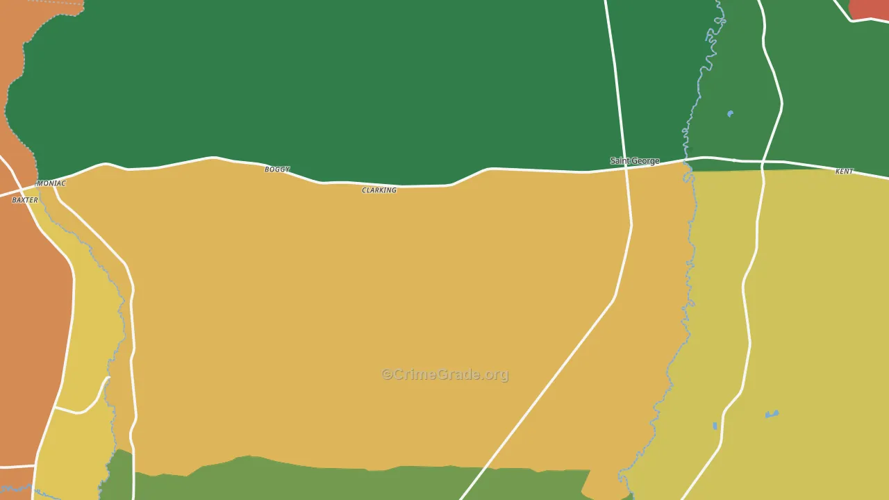 Toledo, GA Map of Assault Rates