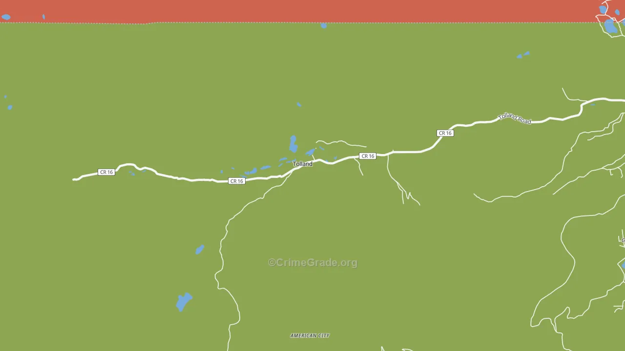 Tolland, CO Map of Assault Rates
