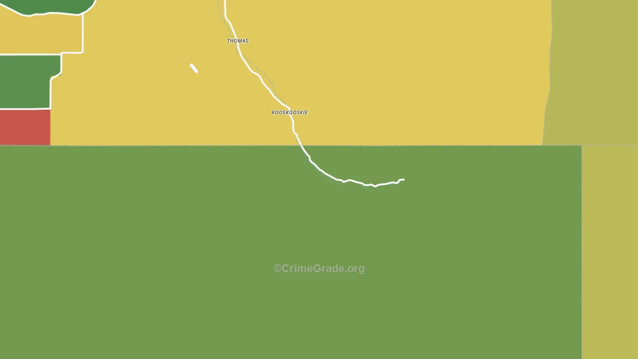 Tollgate, OR Map of Assault Rates