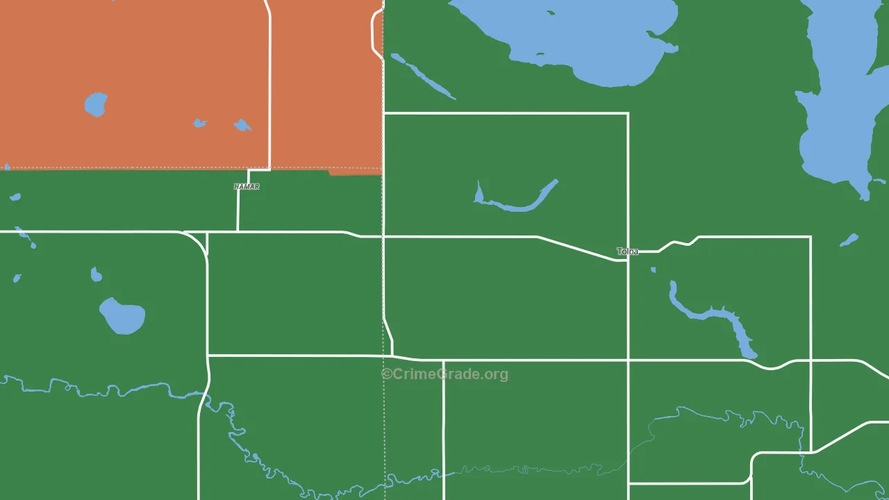 Tolna, ND Map of Assault Rates
