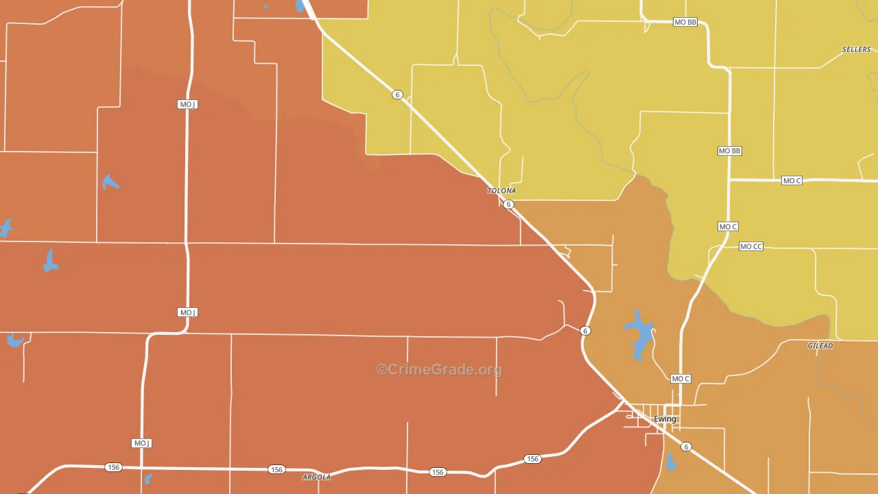 Tolona, MO Map of Assault Rates