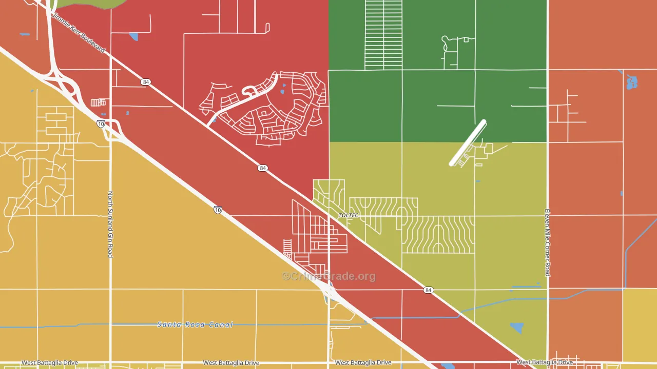 Toltec, AZ Map of Assault Rates