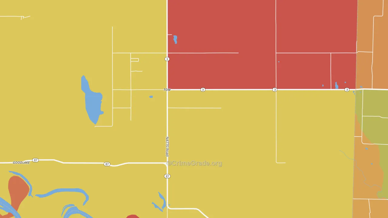 Tom, OK Map of Assault Rates