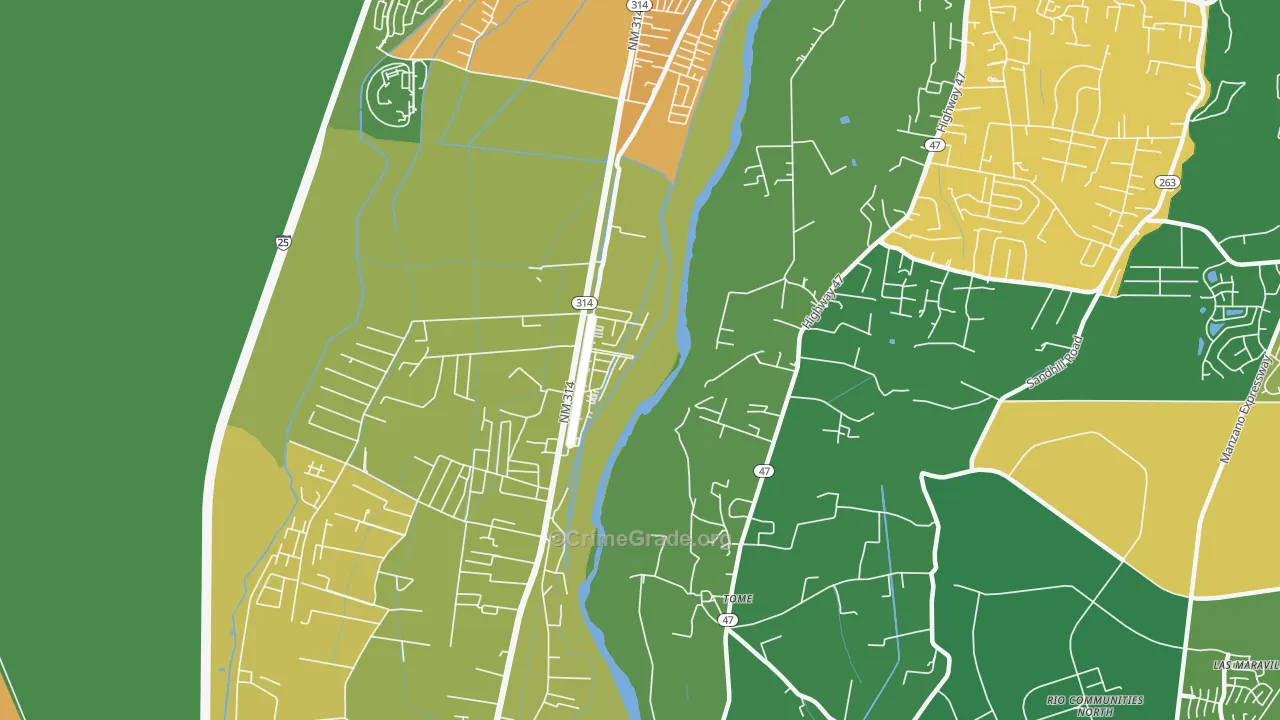 Tome, NM Map of Assault Rates