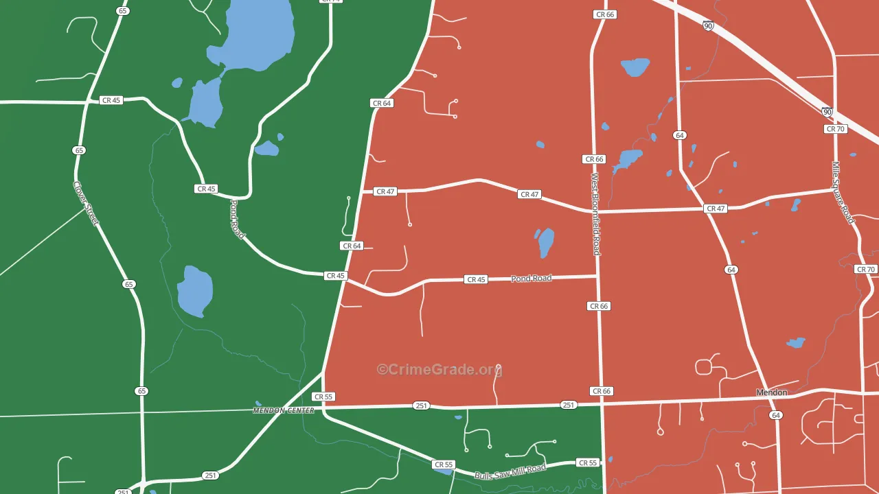 Tomlinson Corners, NY Map of Assault Rates