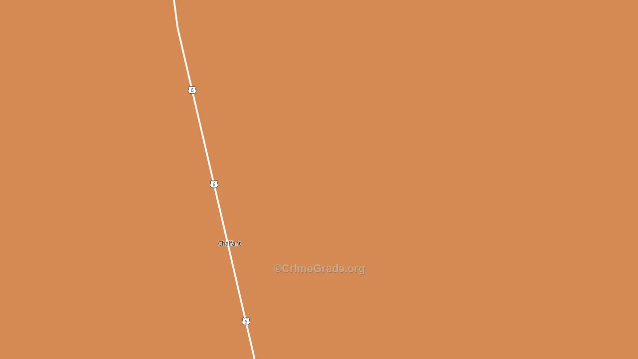 Toms Place, CA Map of Assault Rates