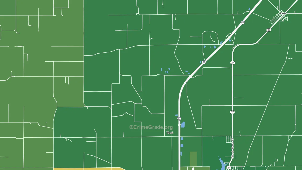 Tonti, IL Map of Assault Rates
