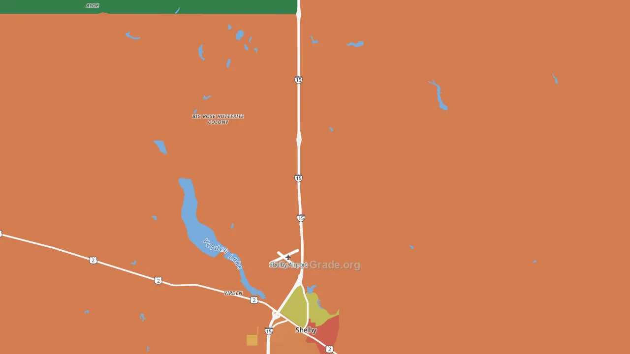 Toole County, MT Map of Assault Rates